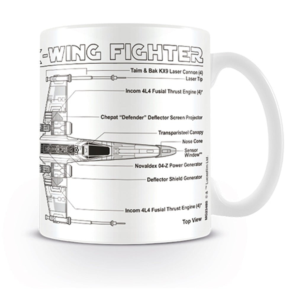 STAR WARS スターウォーズ - X - Wing Fighter Sketch / マグカップ - PGS